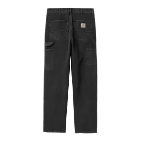 DOUBLE KNEE PANT BLACK STONE WASHED