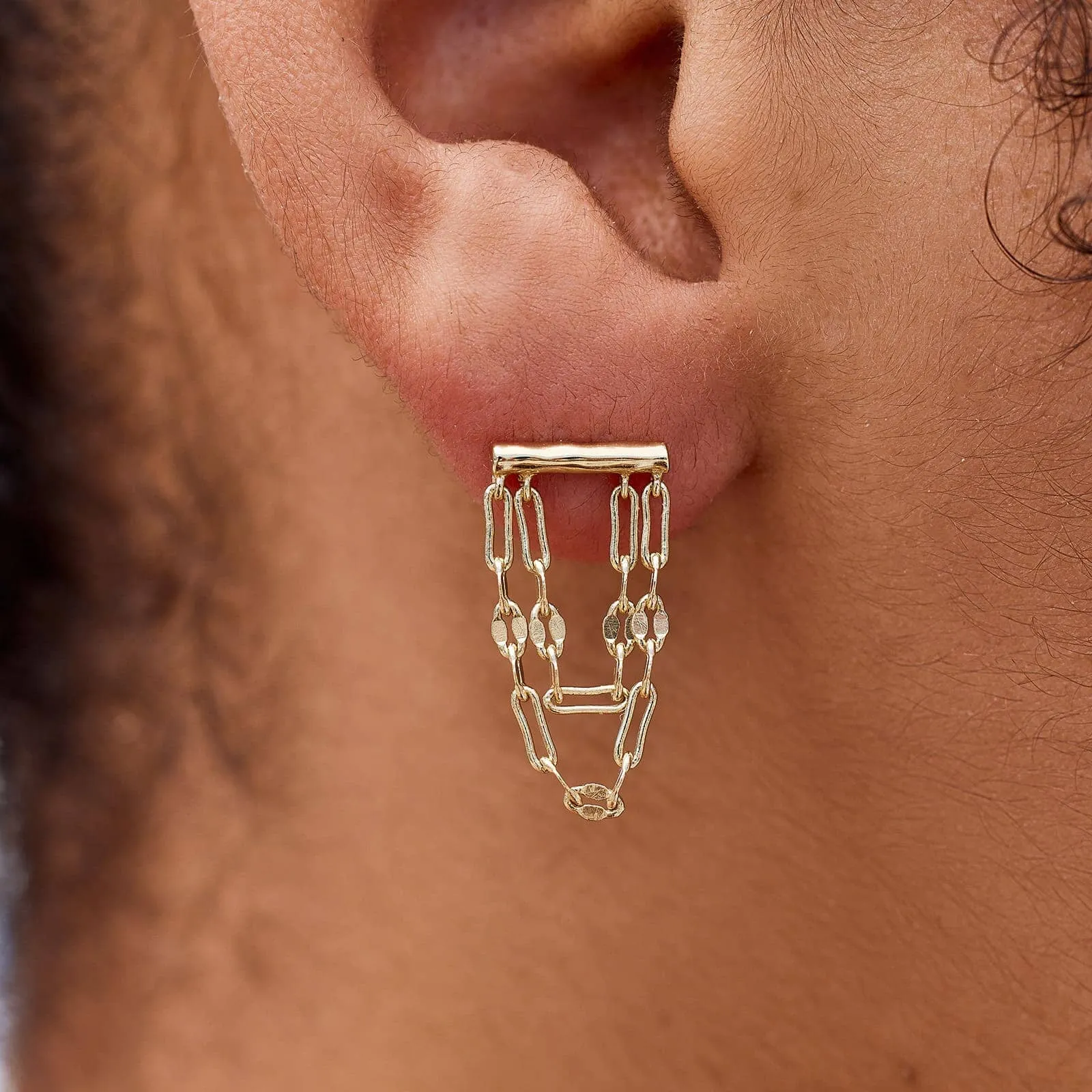 Draped Bar Earrings