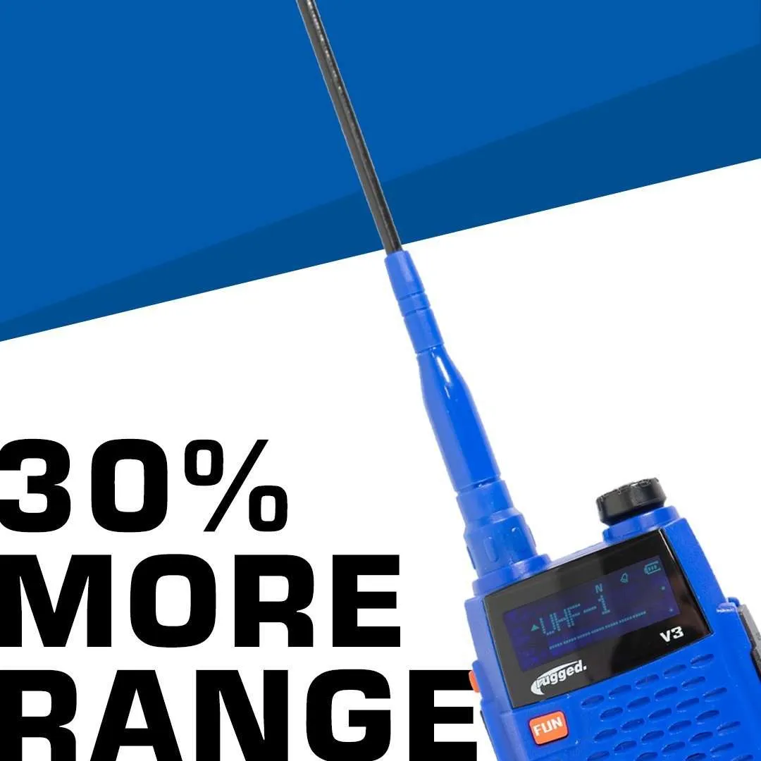 Dual Band Ducky Antenna for Rugged V3 / RH5R Handheld Radios