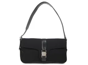 Ferragamo Black Neoprene Shoulder Bag