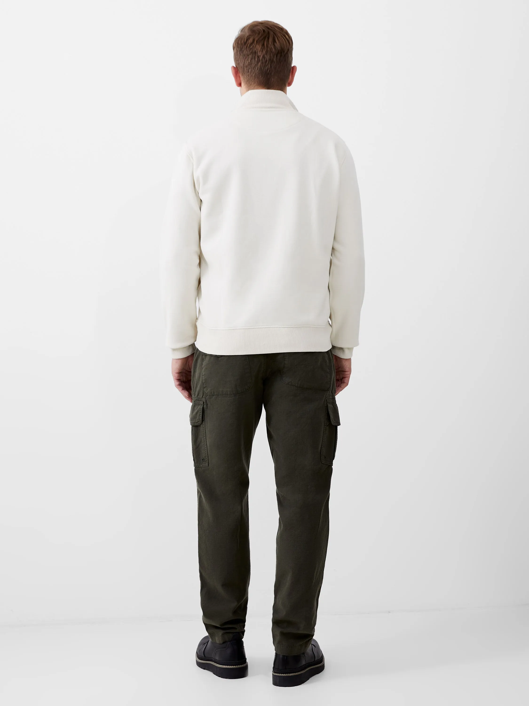 Fleeceback Funnel Neck Half Zip Sweatshirt