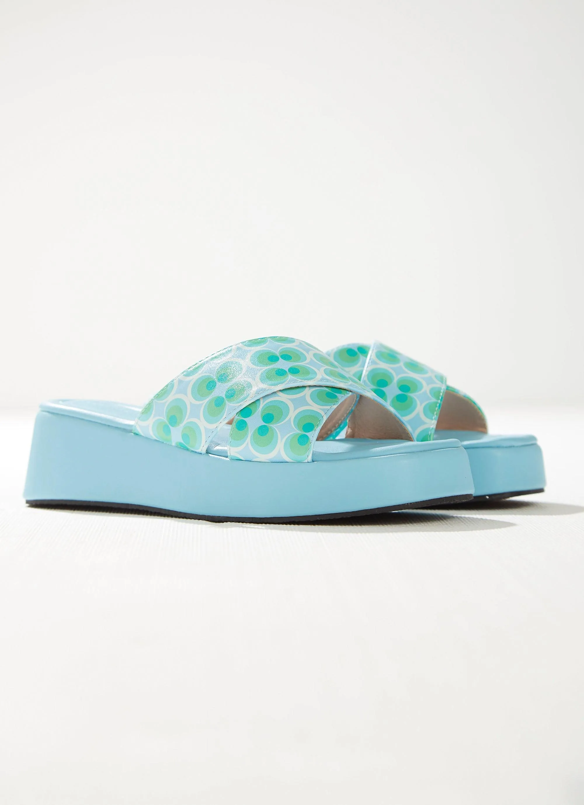 Fonda Cross Over Mule - Seafoam