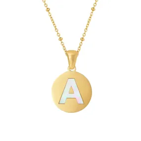 Gaia Pearl Initial Necklace