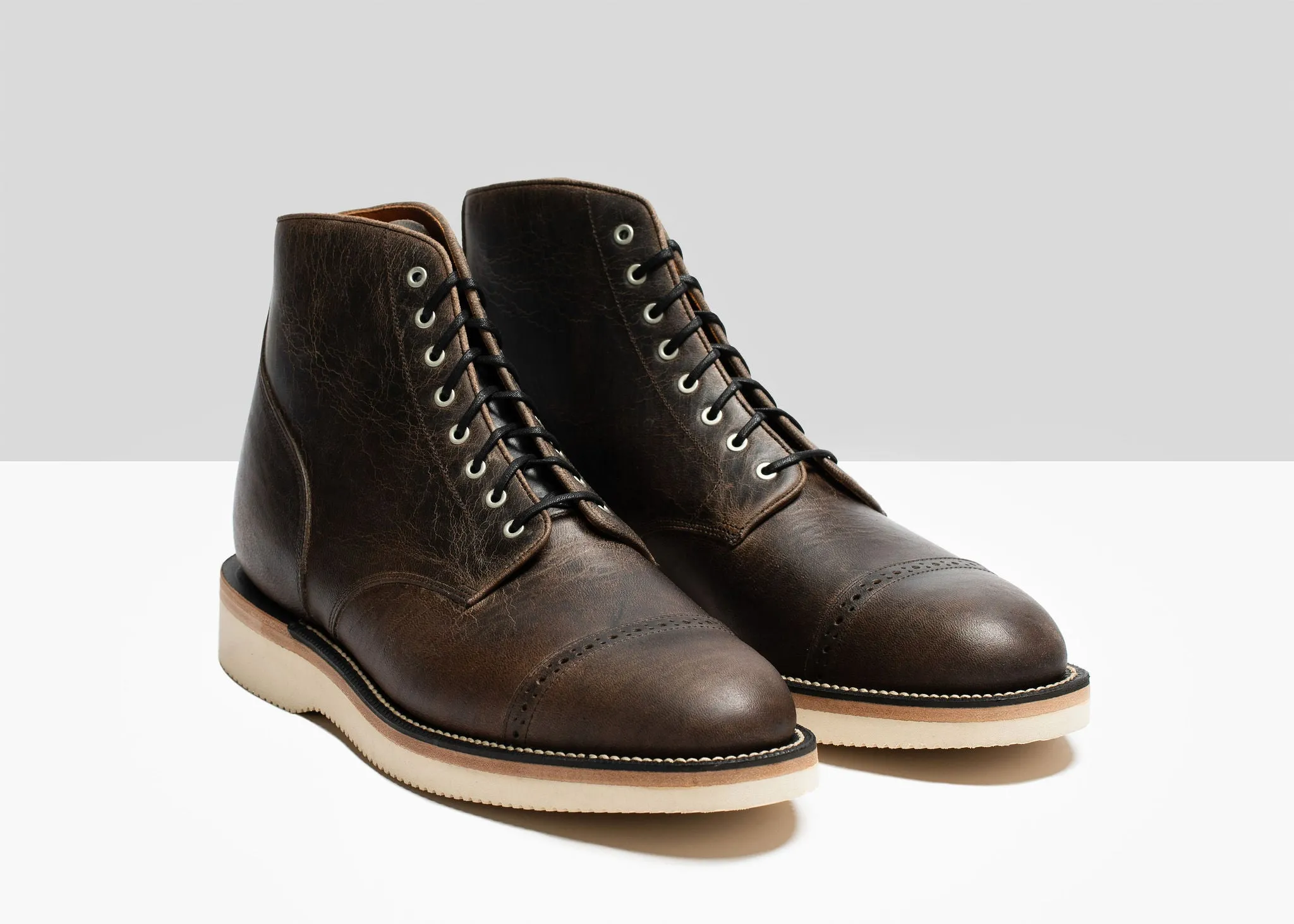 Garrison Boot Black Waxed Deer