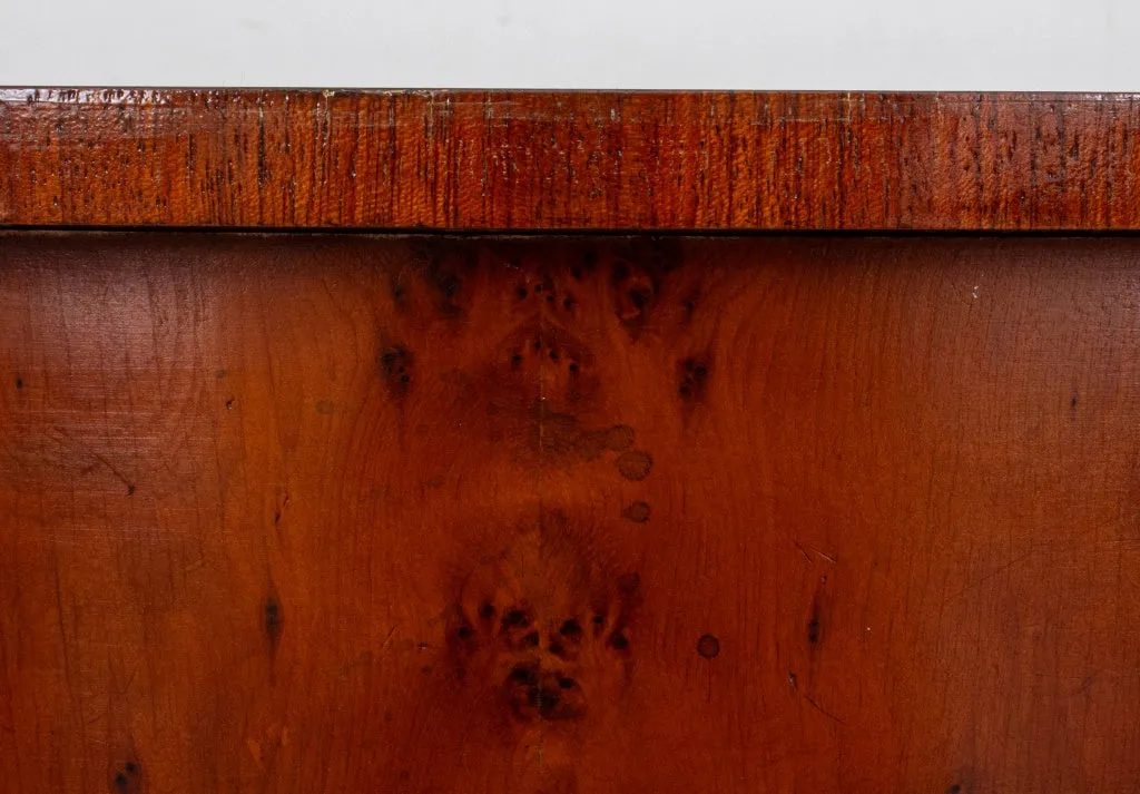 George III Style Yew Wood Serpentine Console