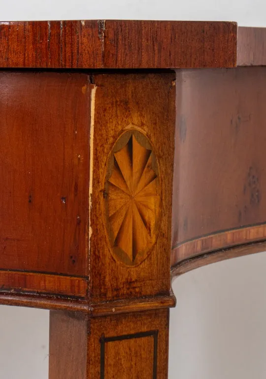 George III Style Yew Wood Serpentine Console