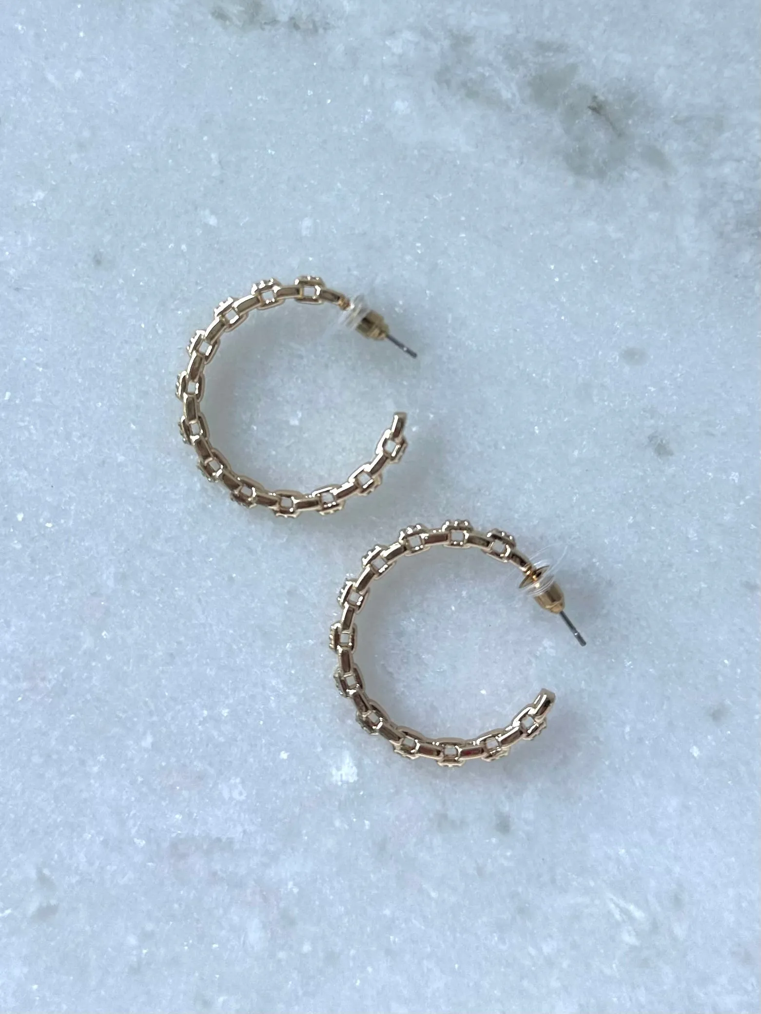 Gracie Textured Hoops-Gold