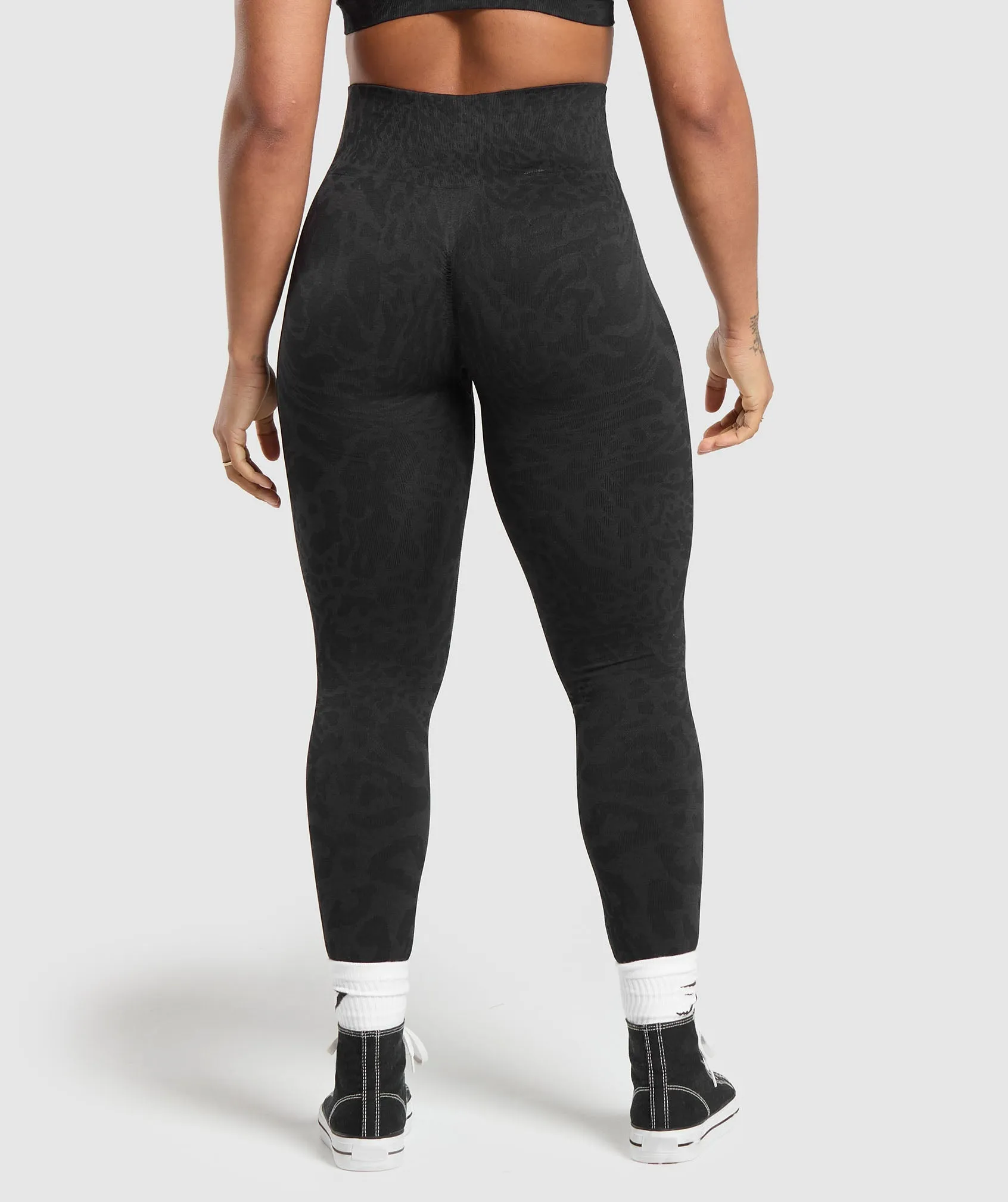 Gymshark Adapt Safari Seamless Leggings - Black/Asphalt Grey