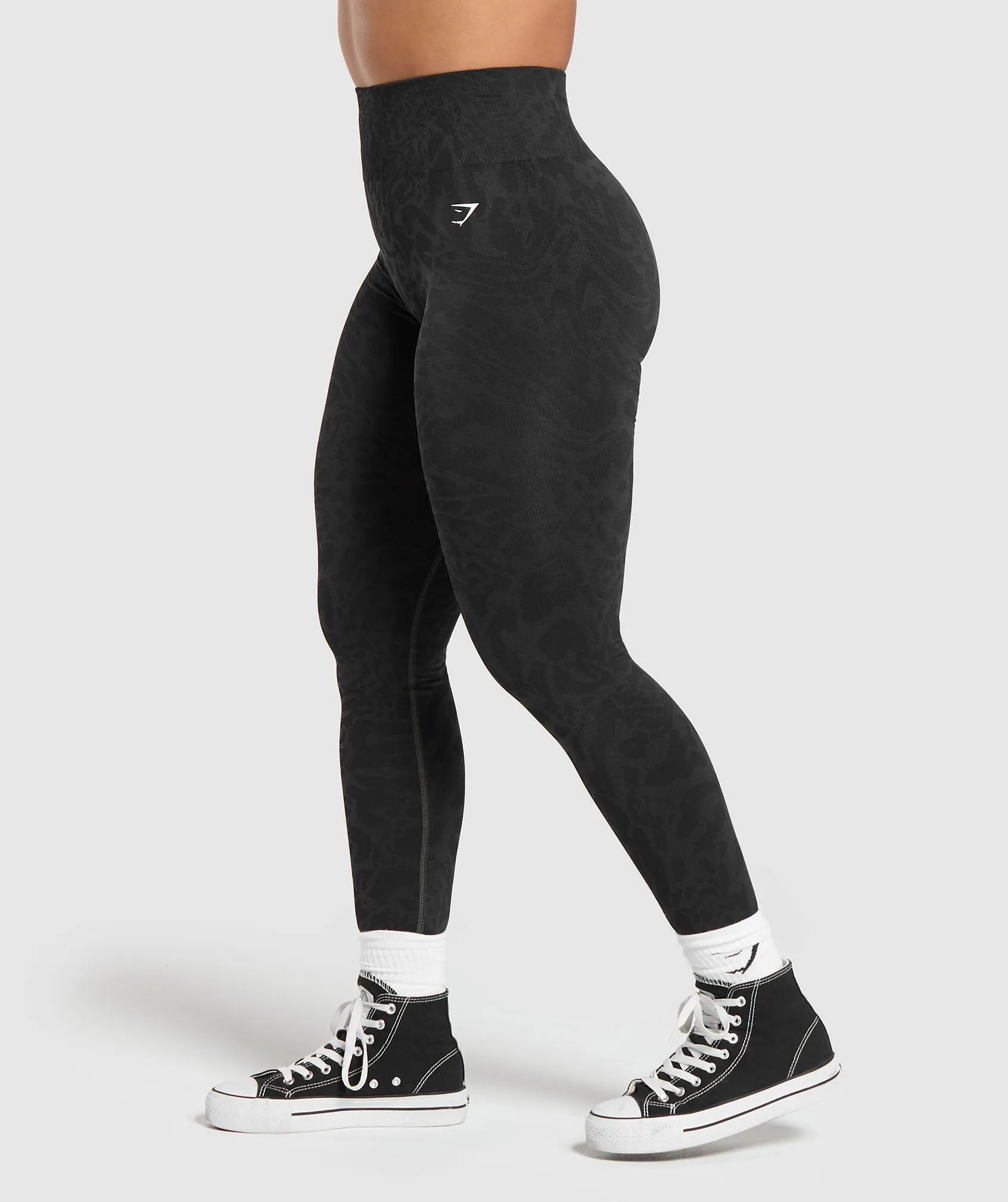 Gymshark Adapt Safari Seamless Leggings - Black/Asphalt Grey