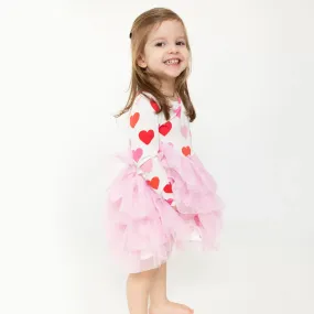 HEARTS TWIRLY L/S TUTU DRESS