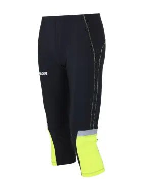 Herren Laufhose Tight 3-4 Lang Neon