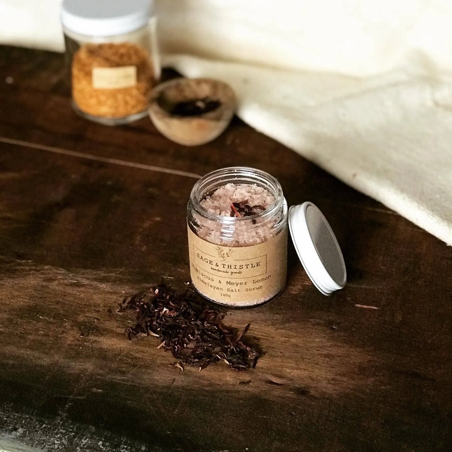 Hibiscus & Meyer Lemon Himalayan Salt Scrub