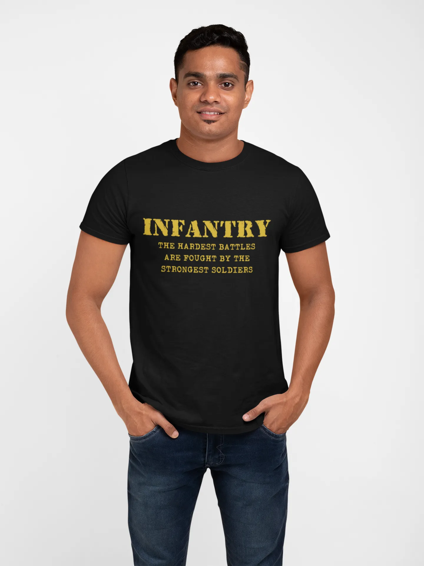 Infantry T-shirt - The Hardest Battles are Fought..... (Men)