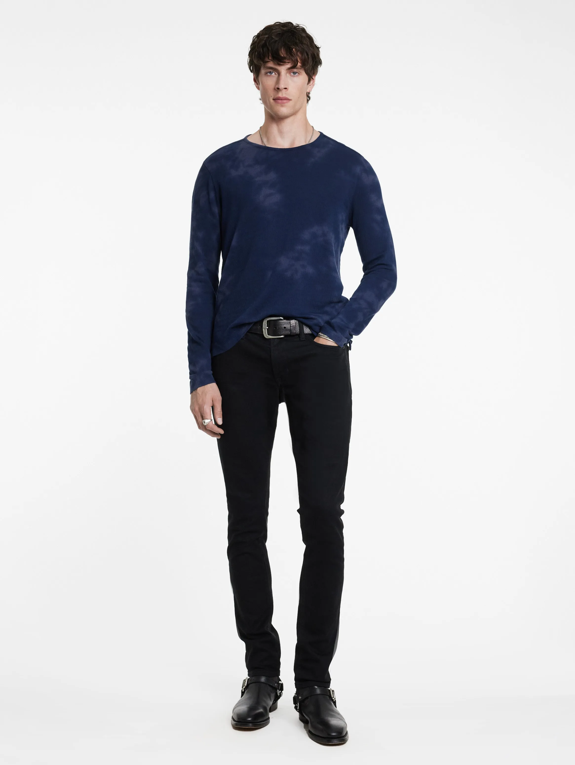 John Varvatos Crew Ozone Washed | Ink Blue