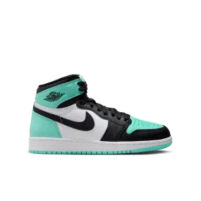 Jordan - Boy - GS Air Jordan 1 High OG - White/Black/Green Glow