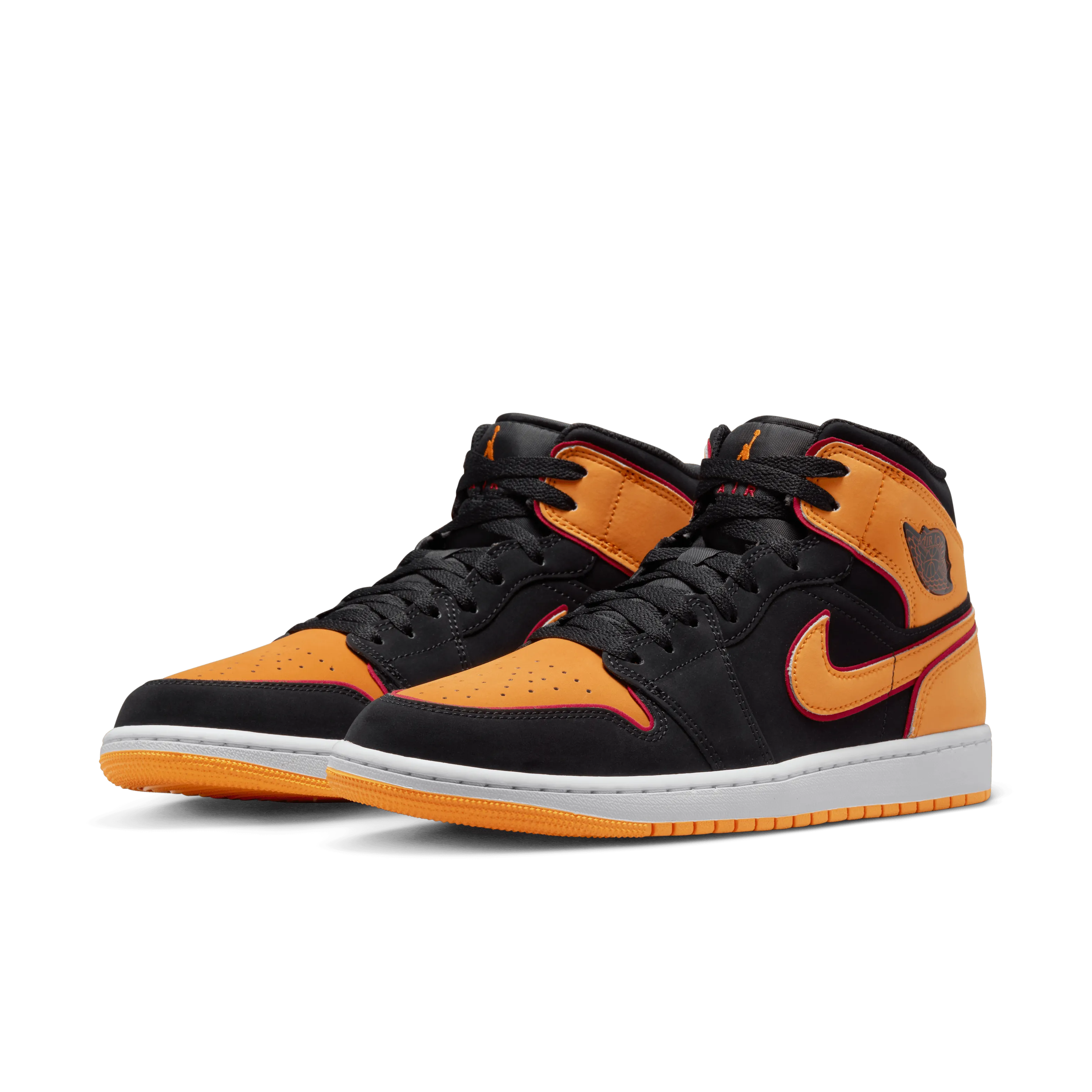 Jordan - Men - Air Jordan1 Mid SE - Black/Orange/White