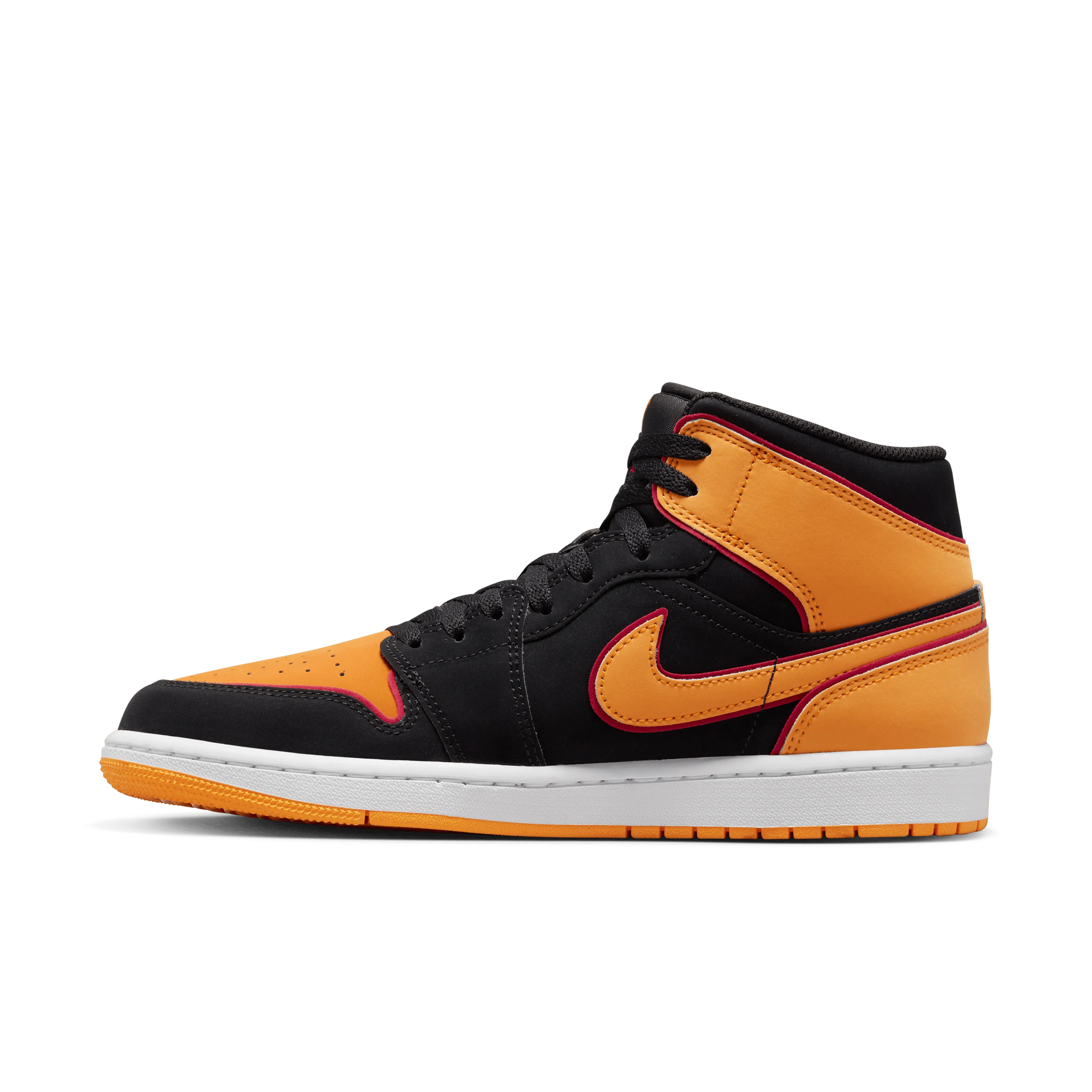 Jordan - Men - Air Jordan1 Mid SE - Black/Orange/White