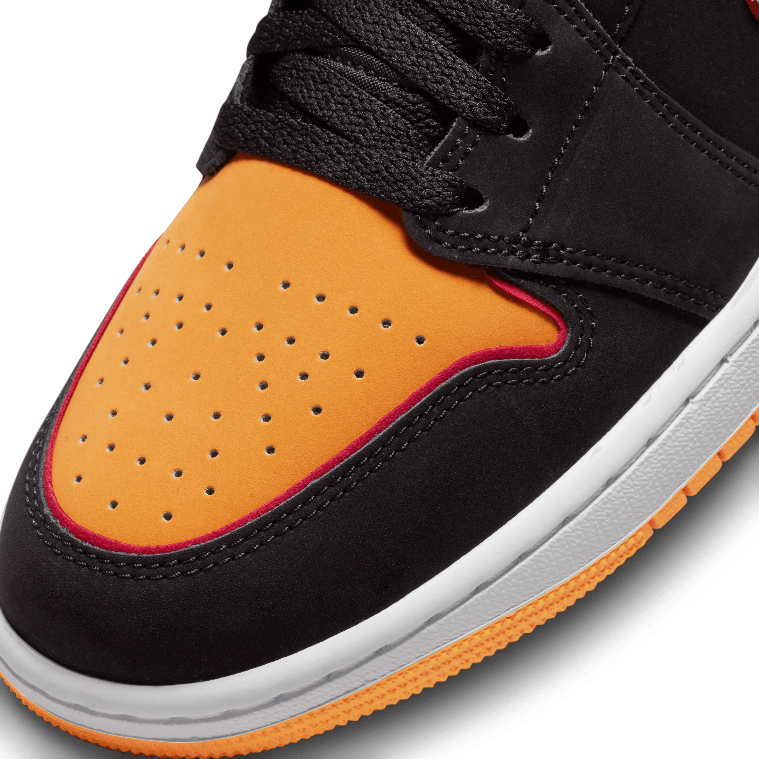 Jordan - Men - Air Jordan1 Mid SE - Black/Orange/White