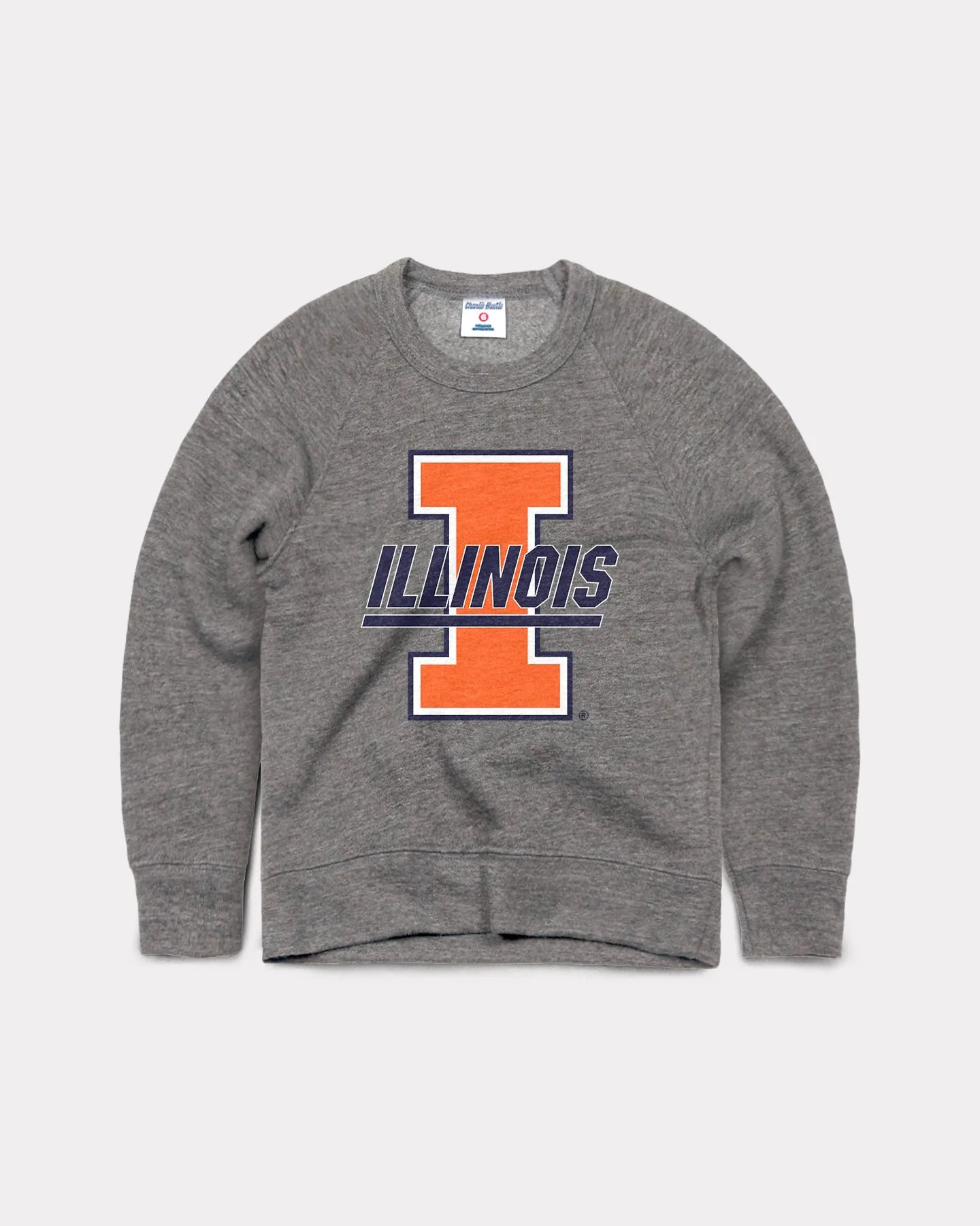 Kids Illinois Block "I" Vintage Grey Crewneck