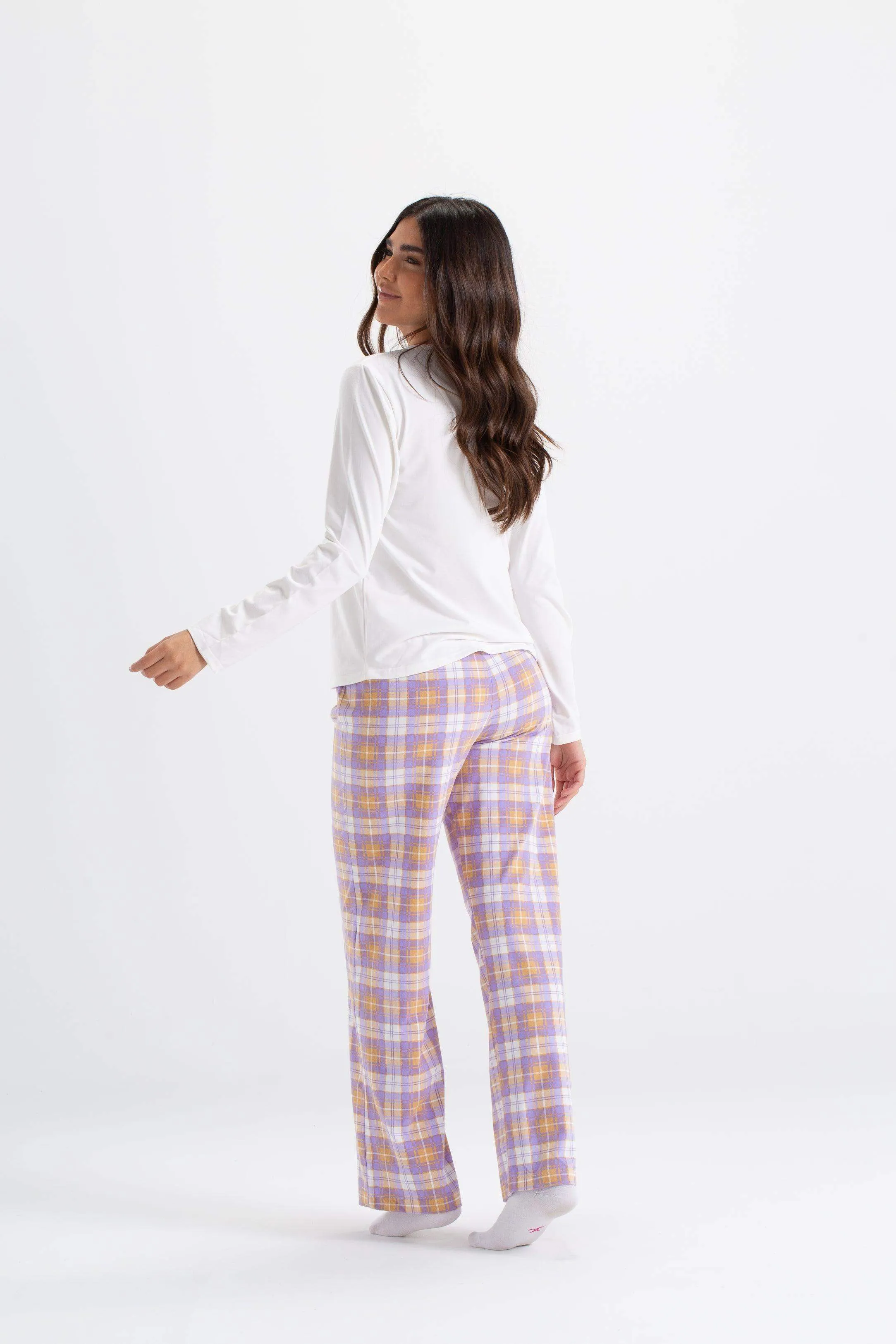 Lilac Checkers Pyjama Set