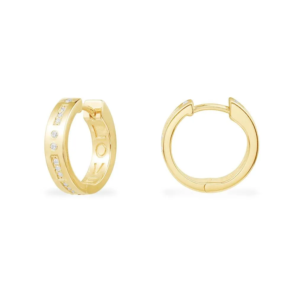 LOVE Morse Code Hoop Earrings