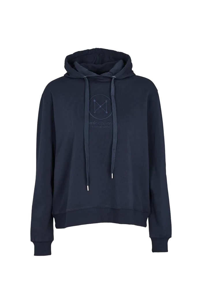 Maje Hoodie Logo - Navy