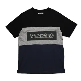 Manastash Striped Logo T-Shirt circa 2010's