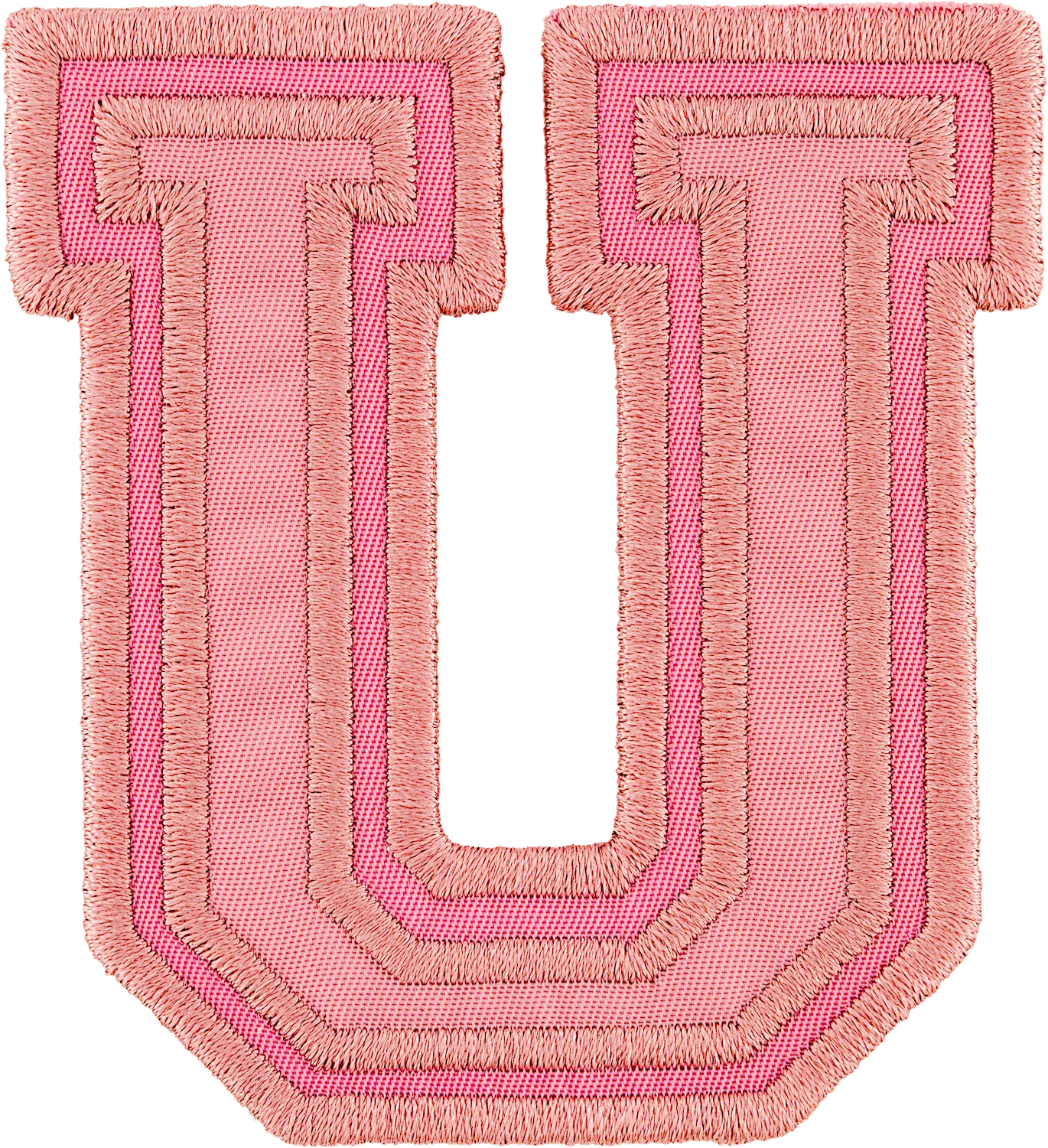 Mauve Varsity Nylon Letter Patch