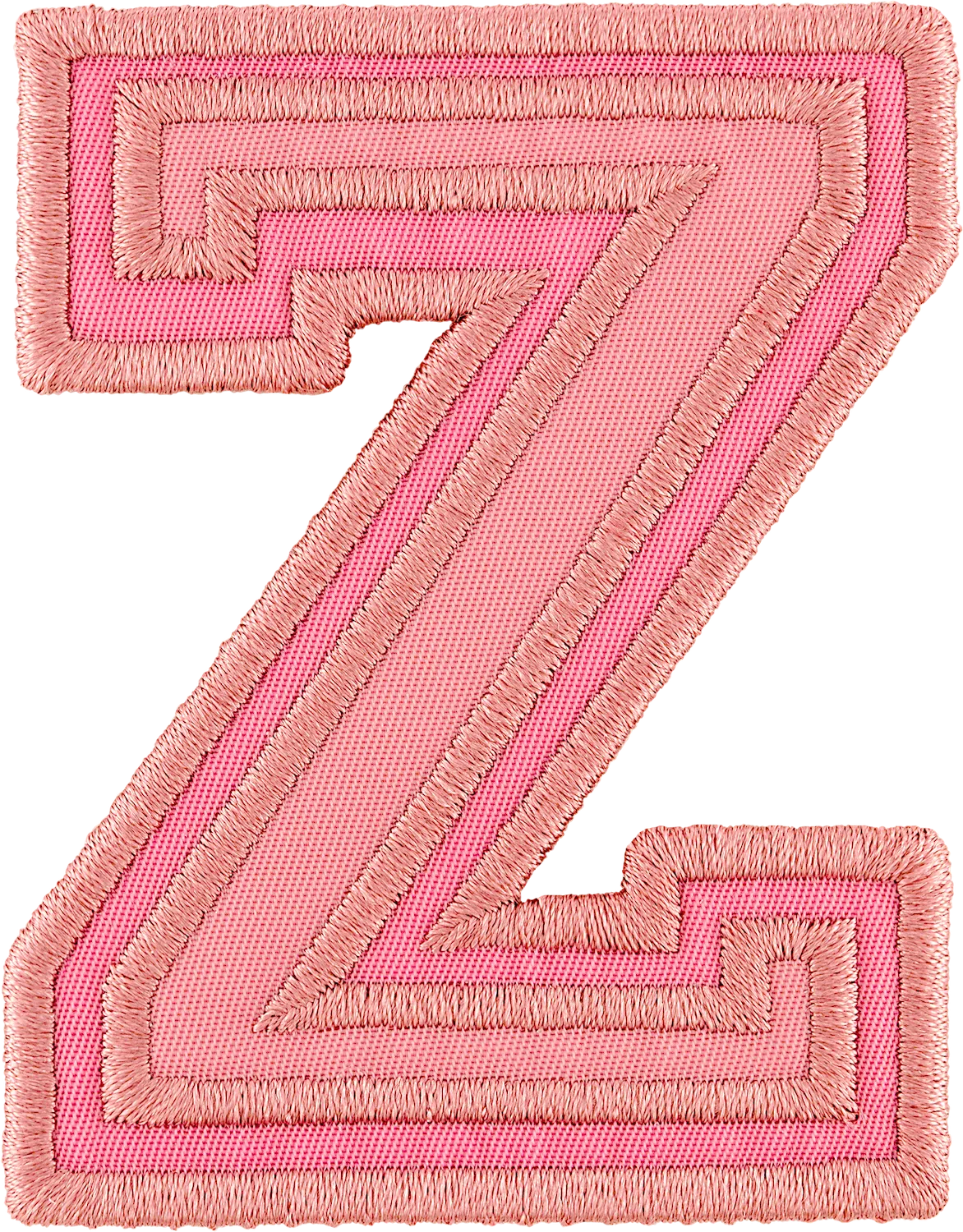 Mauve Varsity Nylon Letter Patch