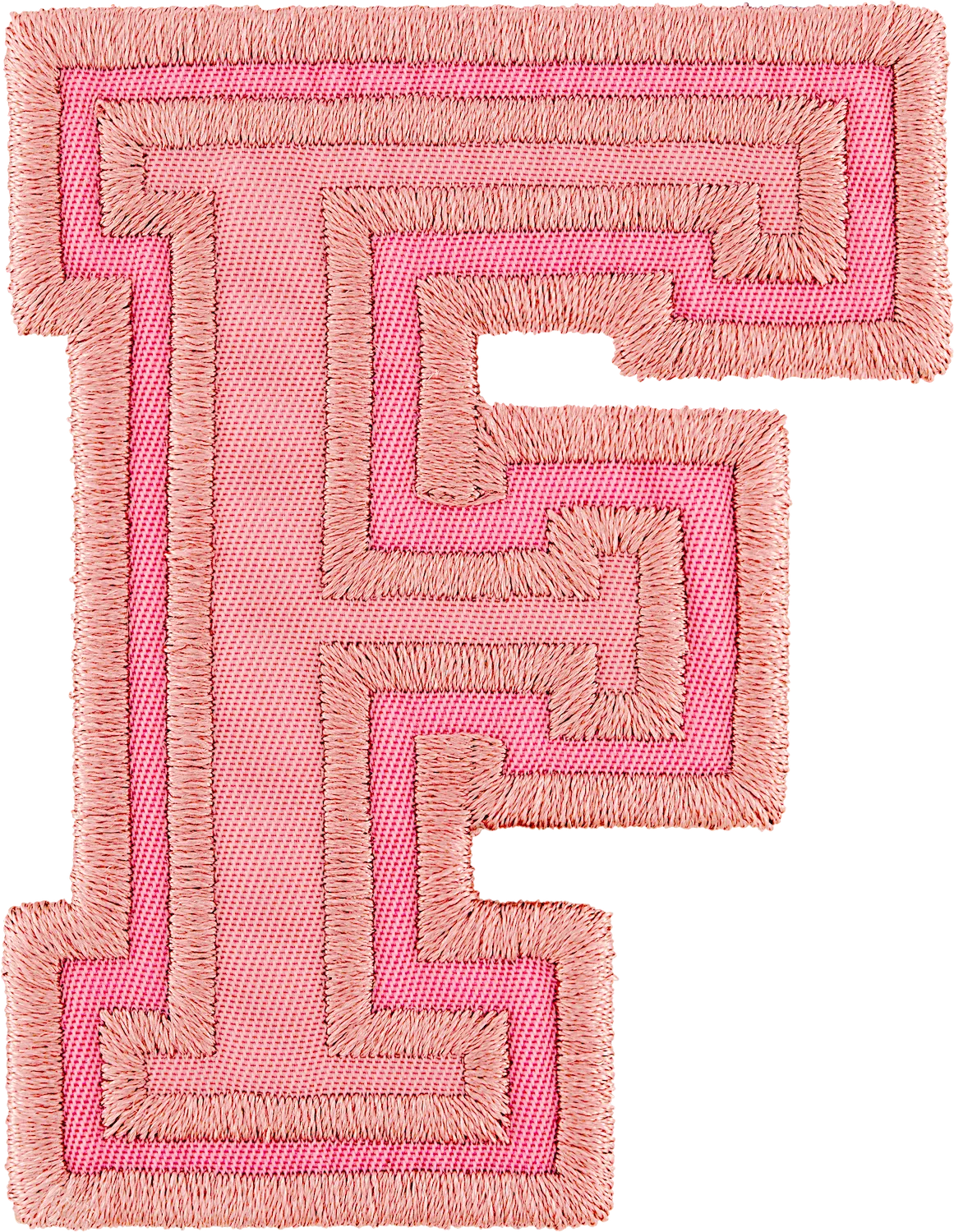 Mauve Varsity Nylon Letter Patch