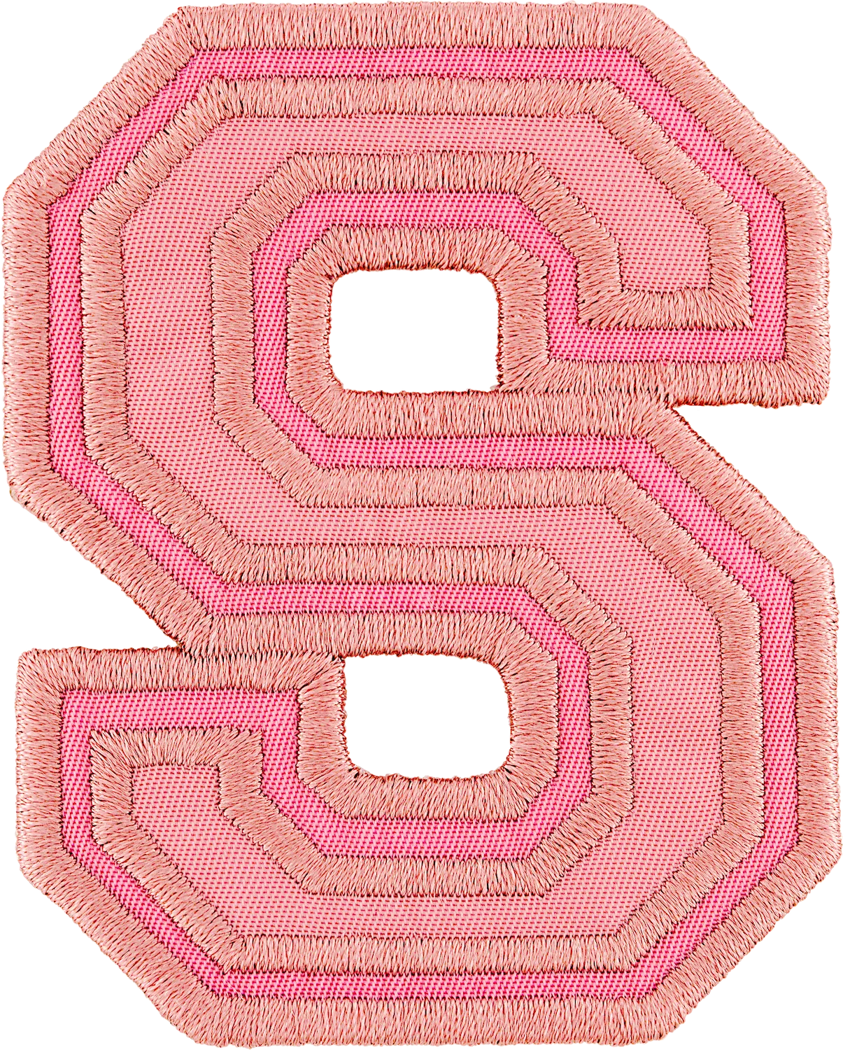 Mauve Varsity Nylon Letter Patch