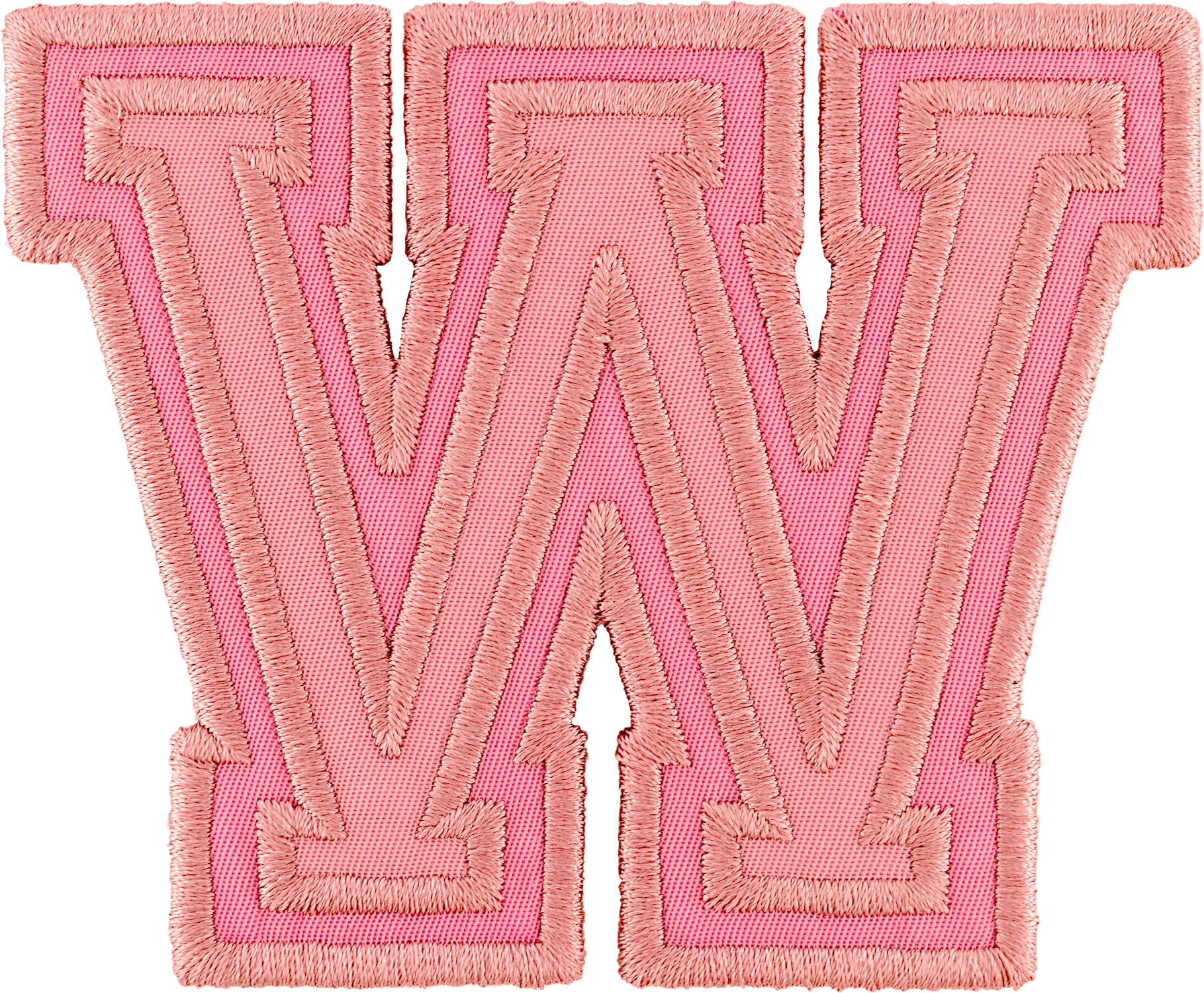 Mauve Varsity Nylon Letter Patch