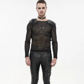 Men's Punk Angel's Wings Faux Leather Harness Set