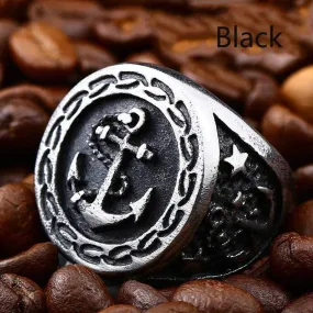 Men's Punk Boat Anchor Rings