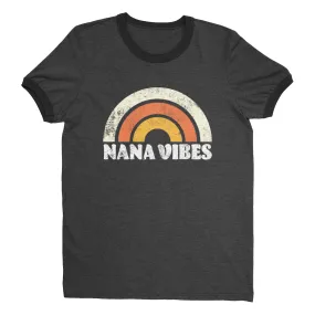 Nana Vibes Vintage Style Ringer Tee