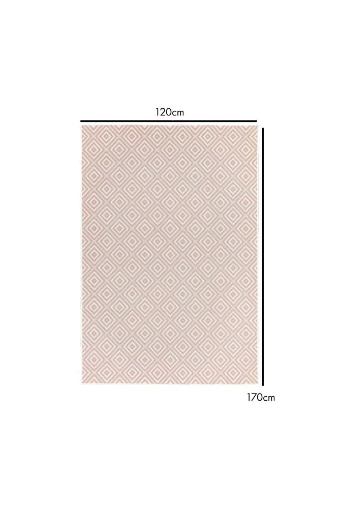 Pink Diamond Indoor/Outdoor Garden Rug - 3 Sizes Available