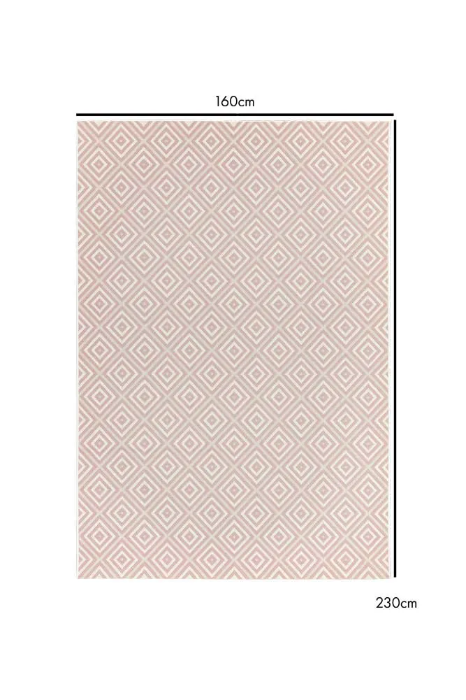 Pink Diamond Indoor/Outdoor Garden Rug - 3 Sizes Available