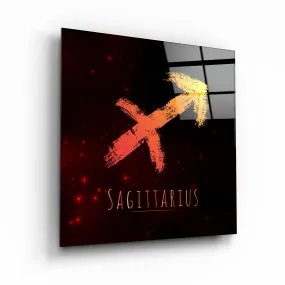 ."Zodiac V2 - Sagittarius". Glass Wall Art