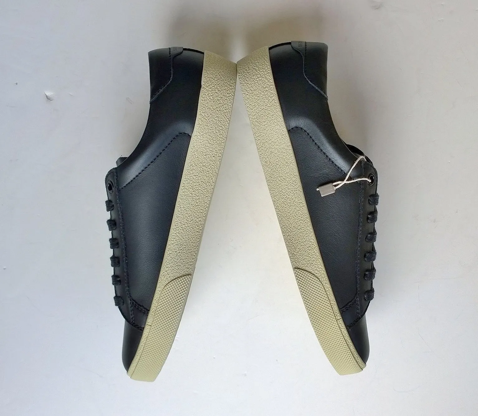 Saint Laurent Black Leather Logo Sneakers YSL Court Classic