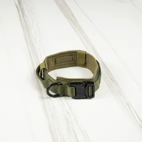 Tactical Nylon Dog Collar Green