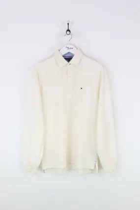 Tommy Hilfiger L/S Polo Shirt Cream XL