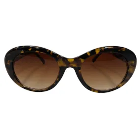 TORTOISE STYLE ROUND OVAL VINTAGE STYLE 60s SUNGLASSES